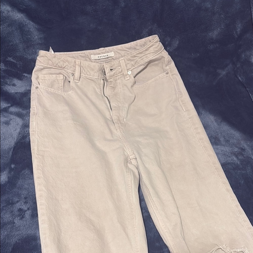 Pacific Sunwear Tan Straight Leg 90’s Boyfriend Jeans